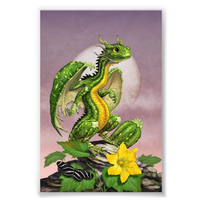 Zucchini Dragon 4x6 Print Fotodruck (Vorne)