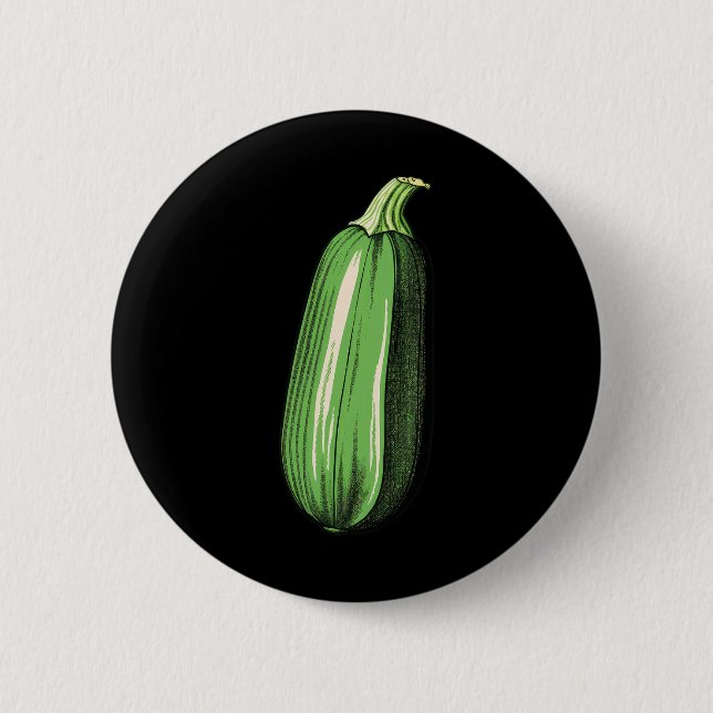 Zucchini Lazy Easy Funny Matching Halloween Costum Button (Vorderseite)