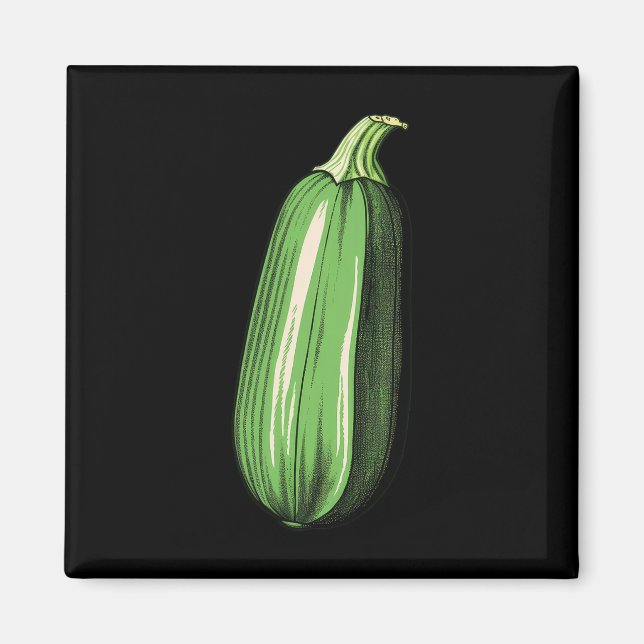 Zucchini Lazy Easy Funny Matching Halloween Costum Magnet (Vorne)