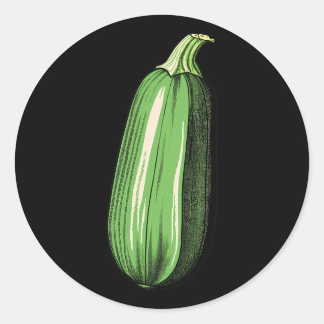 Zucchini Lazy Easy Funny Matching Halloween Costum Runder Aufkleber (Vorderseite)