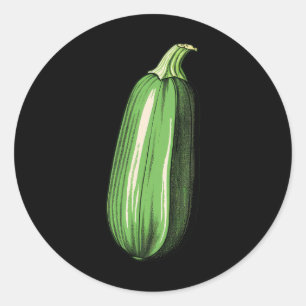 Zucchini Lazy Easy Funny Matching Halloween Costum Runder Aufkleber