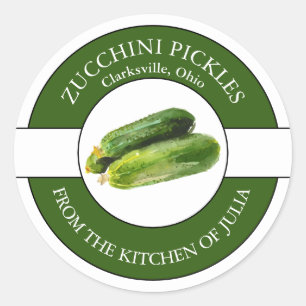 Zucchini-Siegel Runder Aufkleber