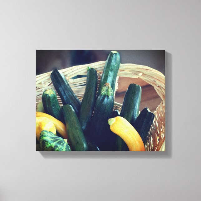 Zucchini Sommer Squash Gourds Gemüse Leinwanddruck (Vorderseite)