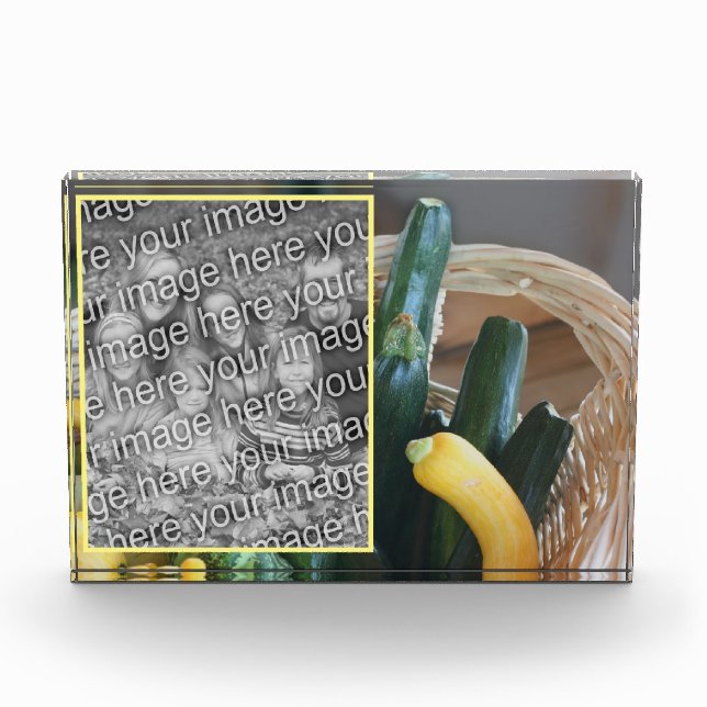 Zucchini Squash Gemüse hinzufügen Fotoblock (Vorderseite)