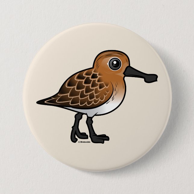 Züchten des Löffel-berechneten Flussuferläufers Button (Vorderseite)