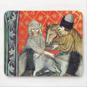 Züchtende Schweine und Pferde Mousepad