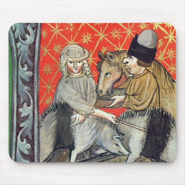 Züchtende Schweine und Pferde Mousepad (Vorne)