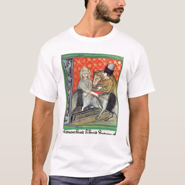 Züchtende Schweine und Pferde T-Shirt (Vorderseite)