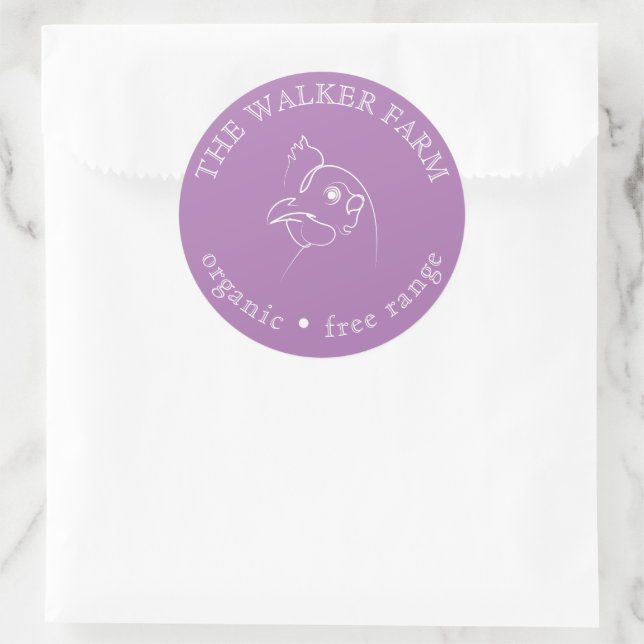 Zuchtgeflügel Frische Eier Runder Aufkleber (Tasche)
