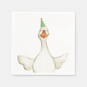 Zuchttiere Gänse Gender Neutral Birthday Barnyard Serviette