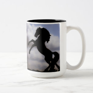 Züchtung des Pferds Zweifarbige Tasse