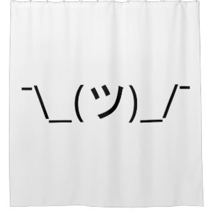 Zucken Sie Emoticon ¯ \ _(ツ) _/¯ Japaner Kaomo Duschvorhang