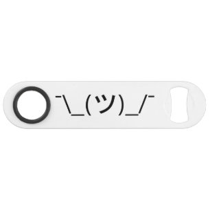 Zucken Sie Emoticon ¯ \ _(ツ) _/¯ Japaner Kaomo Speed Flaschenöffner