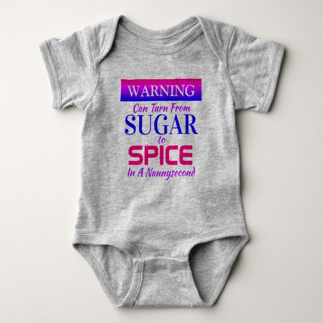 Zucker für Gewürzkinder oder Babykarosserien Baby Strampler (Vorderseite)