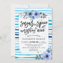 Zucker & Gewürze & Alles Nette Baby Dusche Blume Einladung