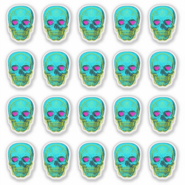 Zucker in Aqua Aufkleber (Vorderseite)