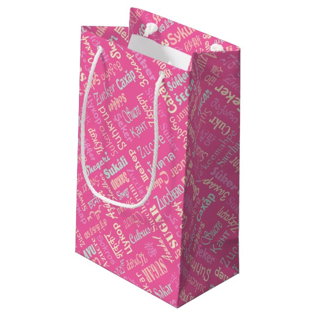 Zucker Kleine Geschenktüte (Rückseite Schrägansicht)