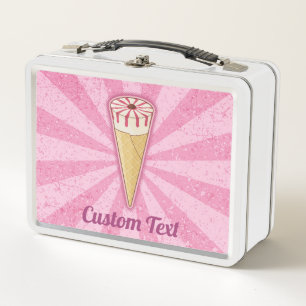 Zucker-Kone-Eiscreme Metall Brotdose