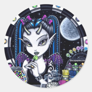 Zucker Niedliche Horned Candy Store Fee Stickers