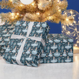 Zucker-Pflaumenzucht, klassisches Nutcracker-Wunde Geschenkpapier