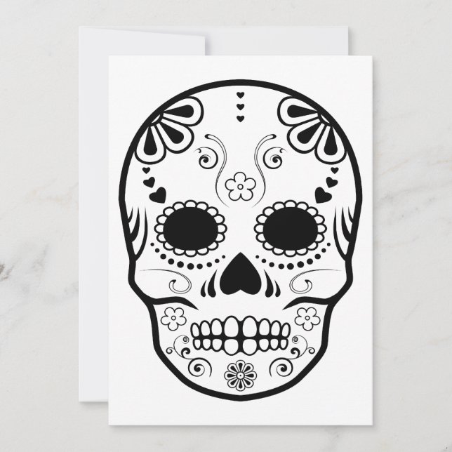 Zucker-Schädel: 1 Einladung (Vorderseite)