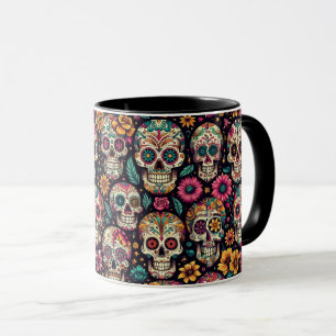 Zucker-Schädel-Blüten Tasse