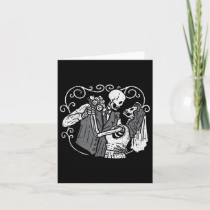 Zucker-Schädel Bräutigam Braut Lustig Dia Muertos  Karte