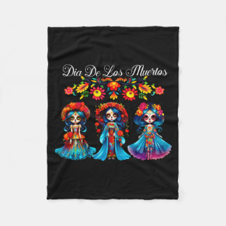 Zucker-Schädel-Frauen Dia De Los Muertos Catrina-T Fleecedecke