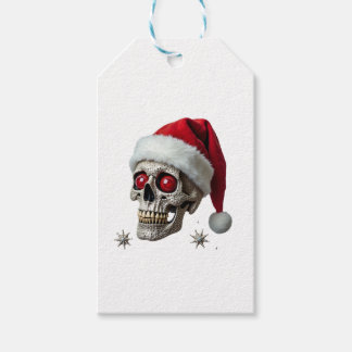 Zucker-Schädel-mit-Santa-Hut-Tee-Weihnachten-Pyjam Geschenkanhänger