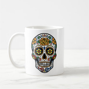 Zucker-Schädel-Pop-Art Dia de los Muertos Kaffeetasse