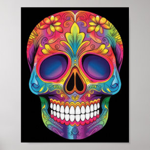 Zucker Skeleton Dia de Los Muertos Tag der Poster