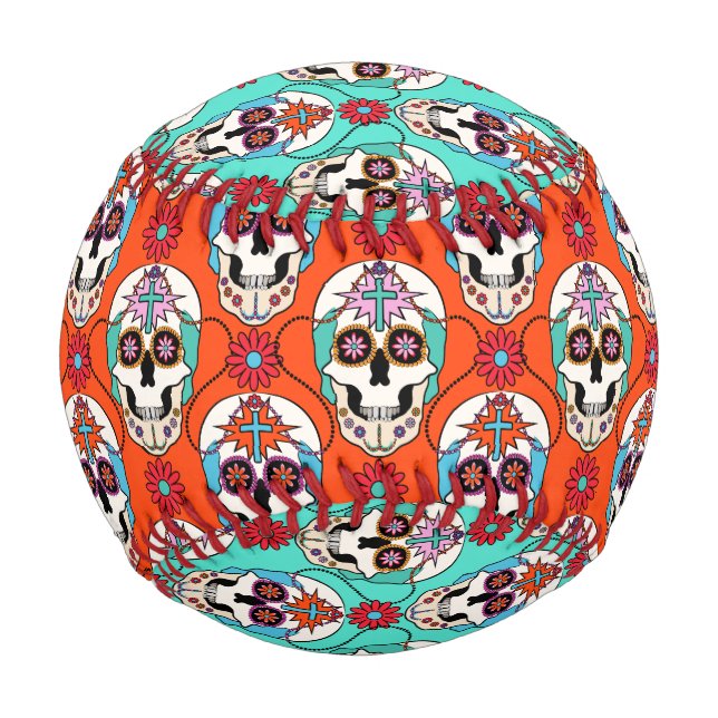 Zucker-Skulls Grafik Baseball (Vorderseite)