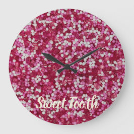 Zucker streut farbenfrohe Backkristalle Geschenk Große Wanduhr