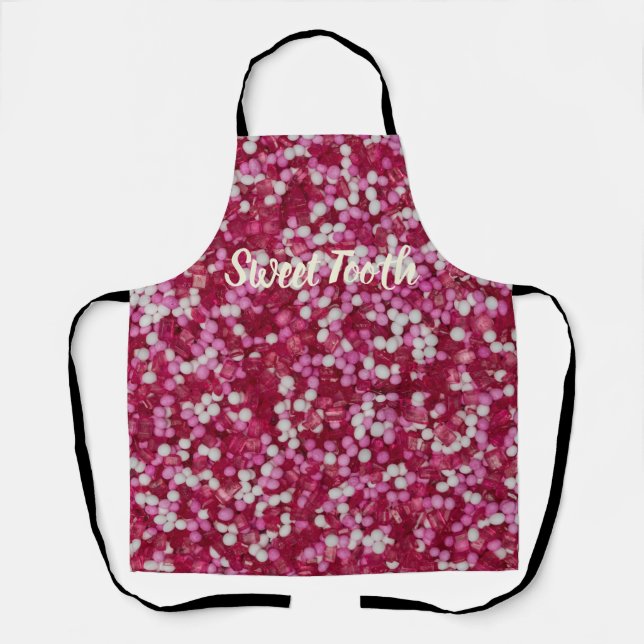Zucker streut farbenfrohe Backkristalle Geschenk Schürze (Vorderseite)