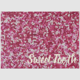 Zucker streut farbenfrohe Backkristalle Geschenk Seidenpapier
