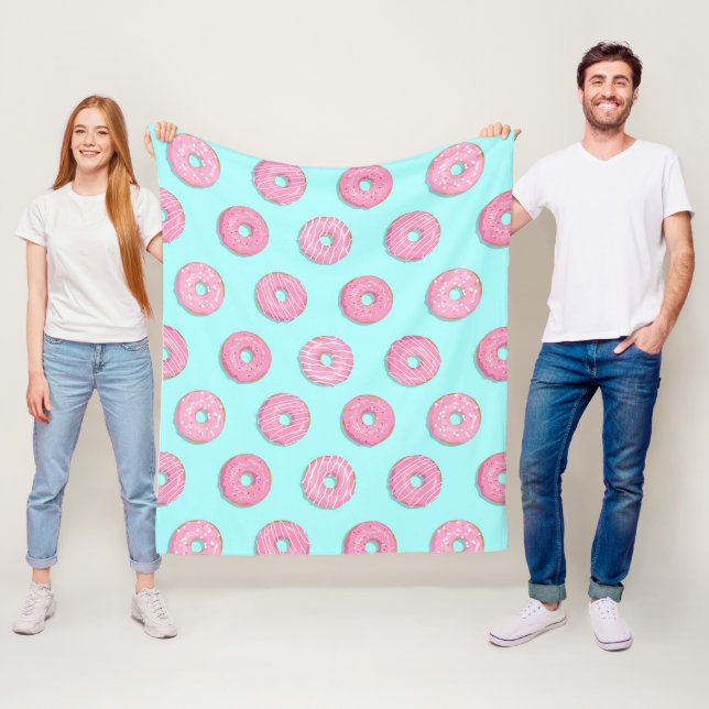 Zucker Sweet Pink Glazed Donuts Fleecedecke (Beispiel)