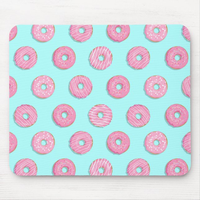 Zucker Sweet Pink Glazed Donuts Mousepad (Vorne)