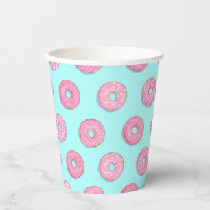 Zucker Sweet Pink Glazed Donuts Pappbecher
