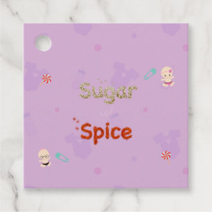 Zucker und Gewürz Baby Girl Dusche Square Geschenkanhänger
