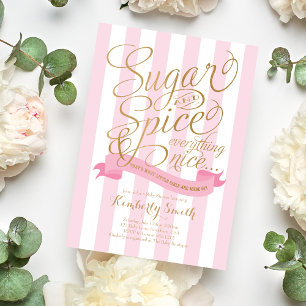 Zucker und Gewürz Baby Mädchen Baby Shower Einladu Einladung