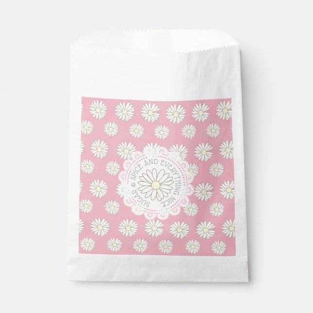 Zucker- und GewürzBaby-Dusche Daisy Themed Gefälli Geschenktütchen (Vorderseite)