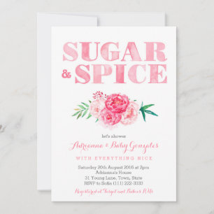 Zucker- und Gewürzmassagedusche, rosa Blume Einladung