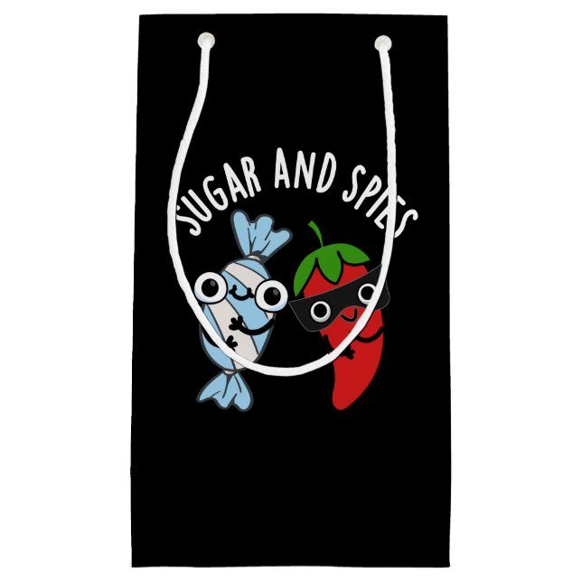 Zucker und Spione Funny Food Puff Dunkle BG Kleine Geschenktüte (Vorderseite)