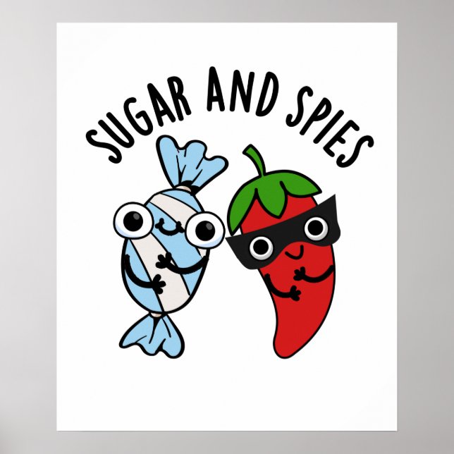 Zucker und Spionen Funny Food Puff Poster (Vorne)