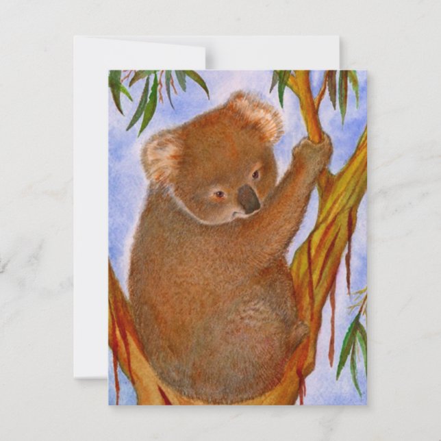 Zuckerbär in einem Baum zum Geburtstag Einladung (Vorderseite)