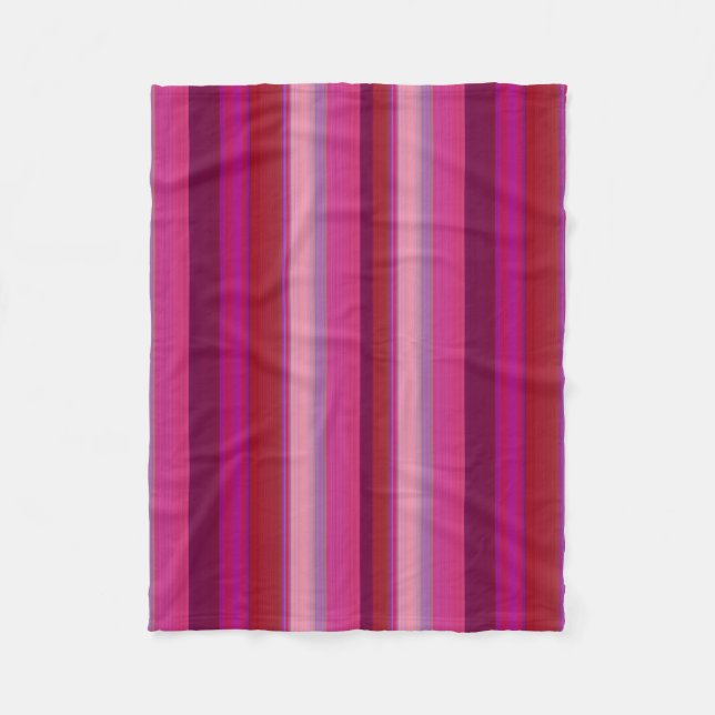 Zuckerbonbonstreifen Fleecedecke (Vorderseite)
