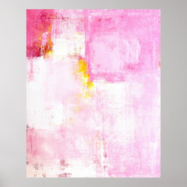 'Zuckercodiert' Pink Abstrakt Art Poster drucken (Vorne)