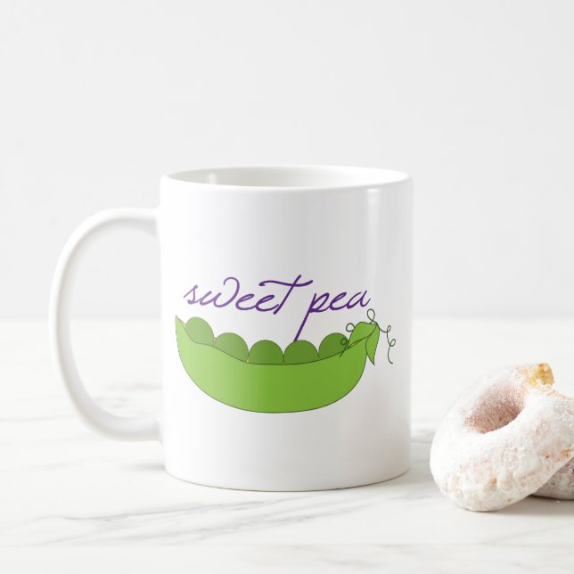 Zuckererbse Kaffeetasse (Mit Donut)