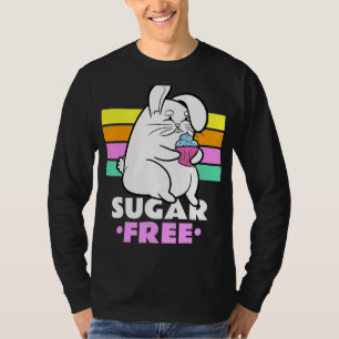 Zuckerfreies Kaninchen, das einem Cupcake widerste T-Shirt