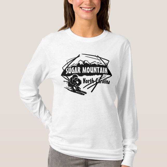 ZuckergebirgsNorth Carolina-Damen Hoodie T-Shirt (Vorderseite)